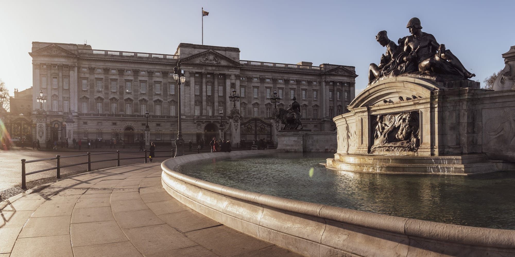 Buckingham Palace at sunset, London, England