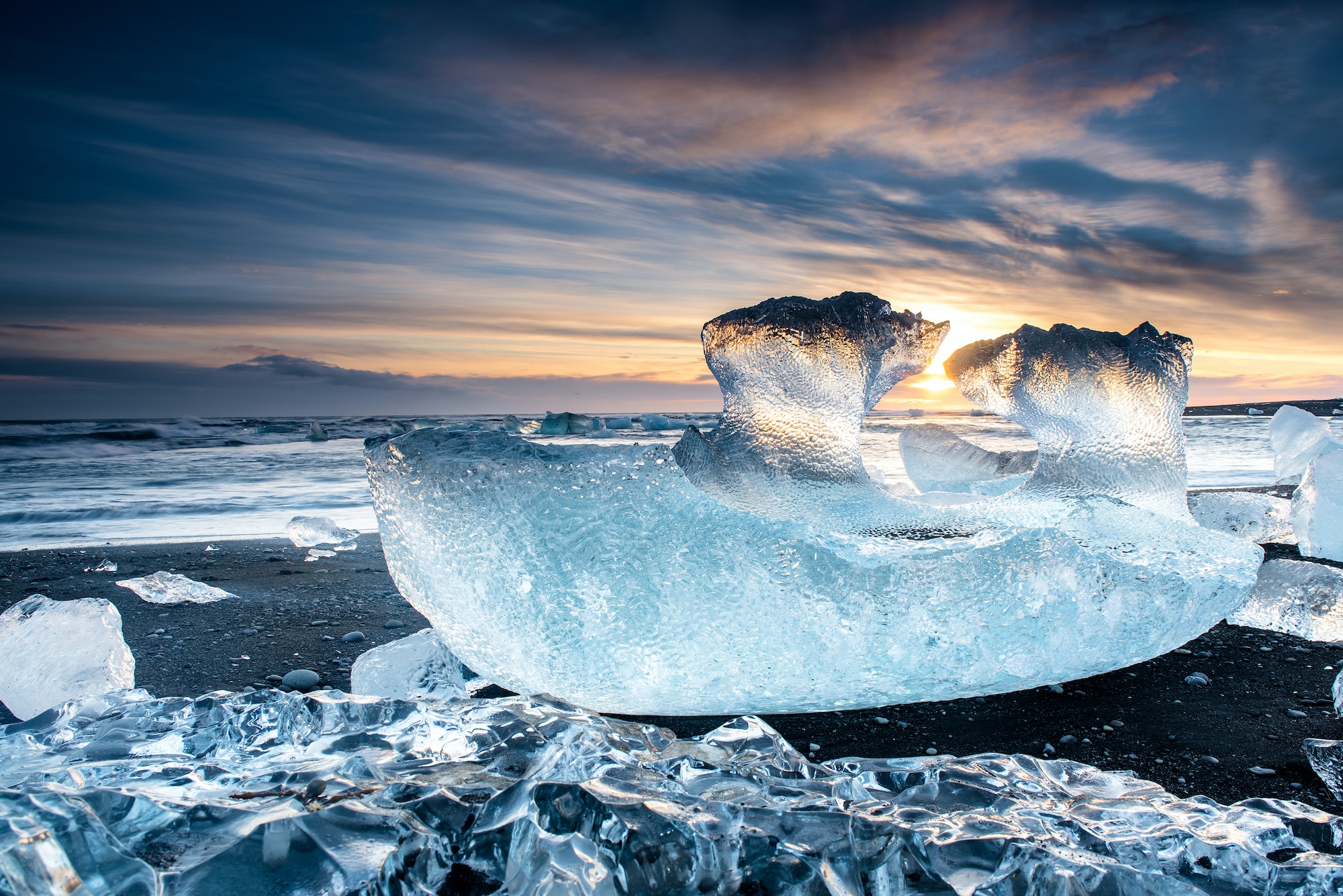 Diamond beach in Iceland