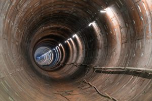 Construction underground metro line