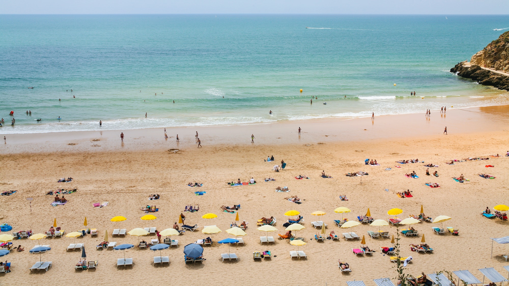 urban beach Praia do Peneco in Albufeira city