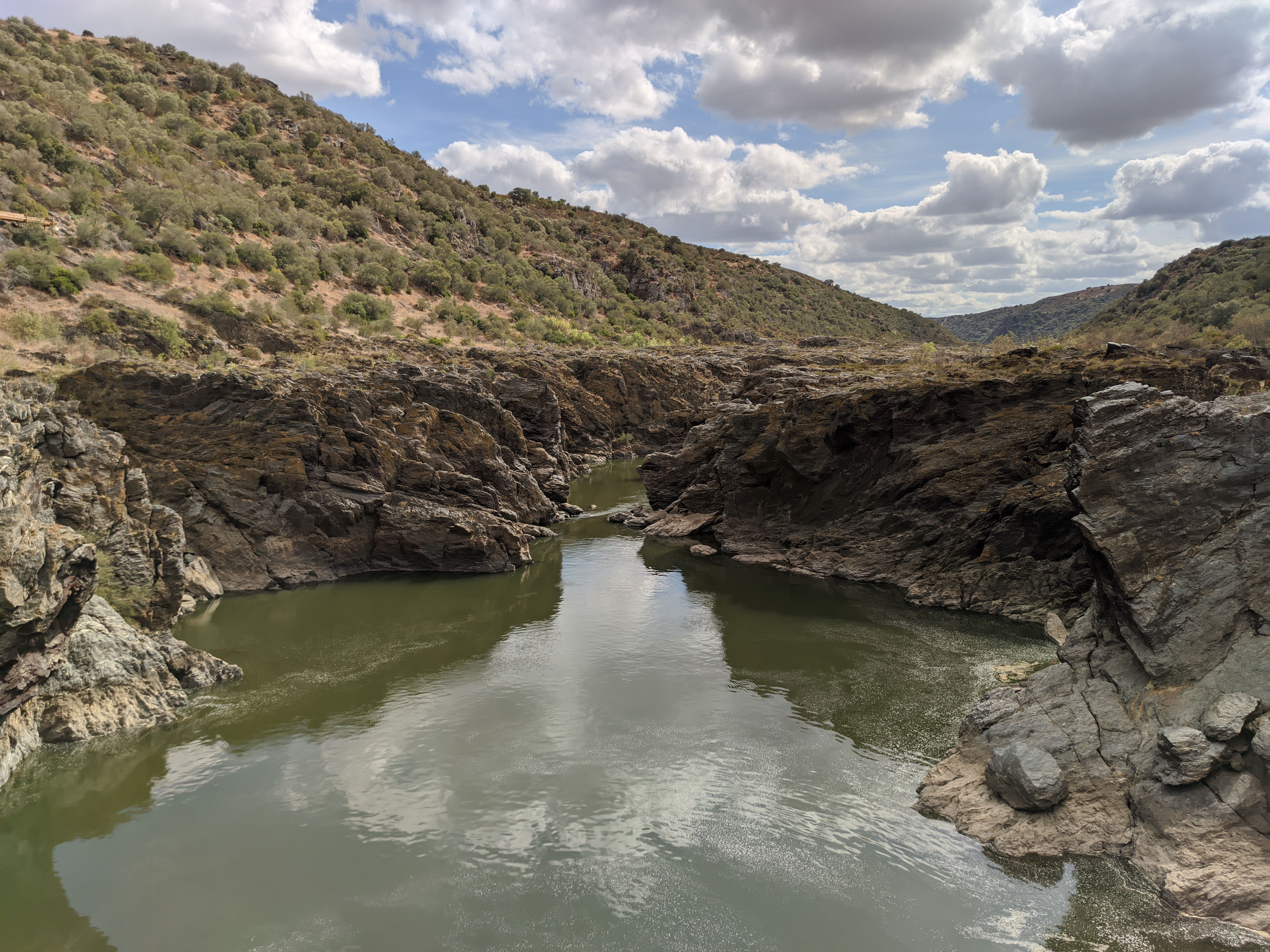 River Guadiana near Pulo do Lobo waterfall, Mertola, Portugal