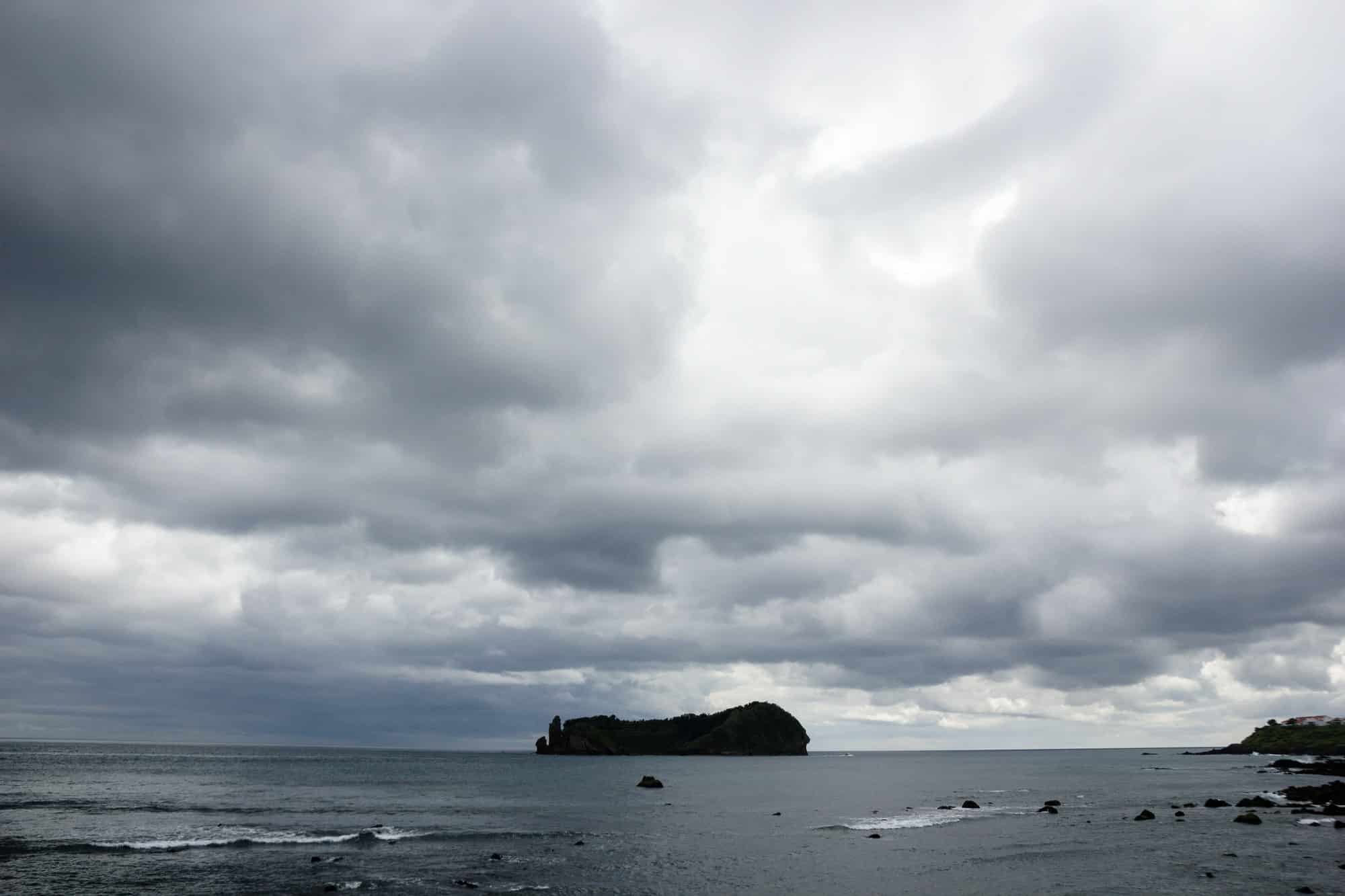 Beautiful shot of the coastline in Acores, Ilha de Sao Miguel, Portugal