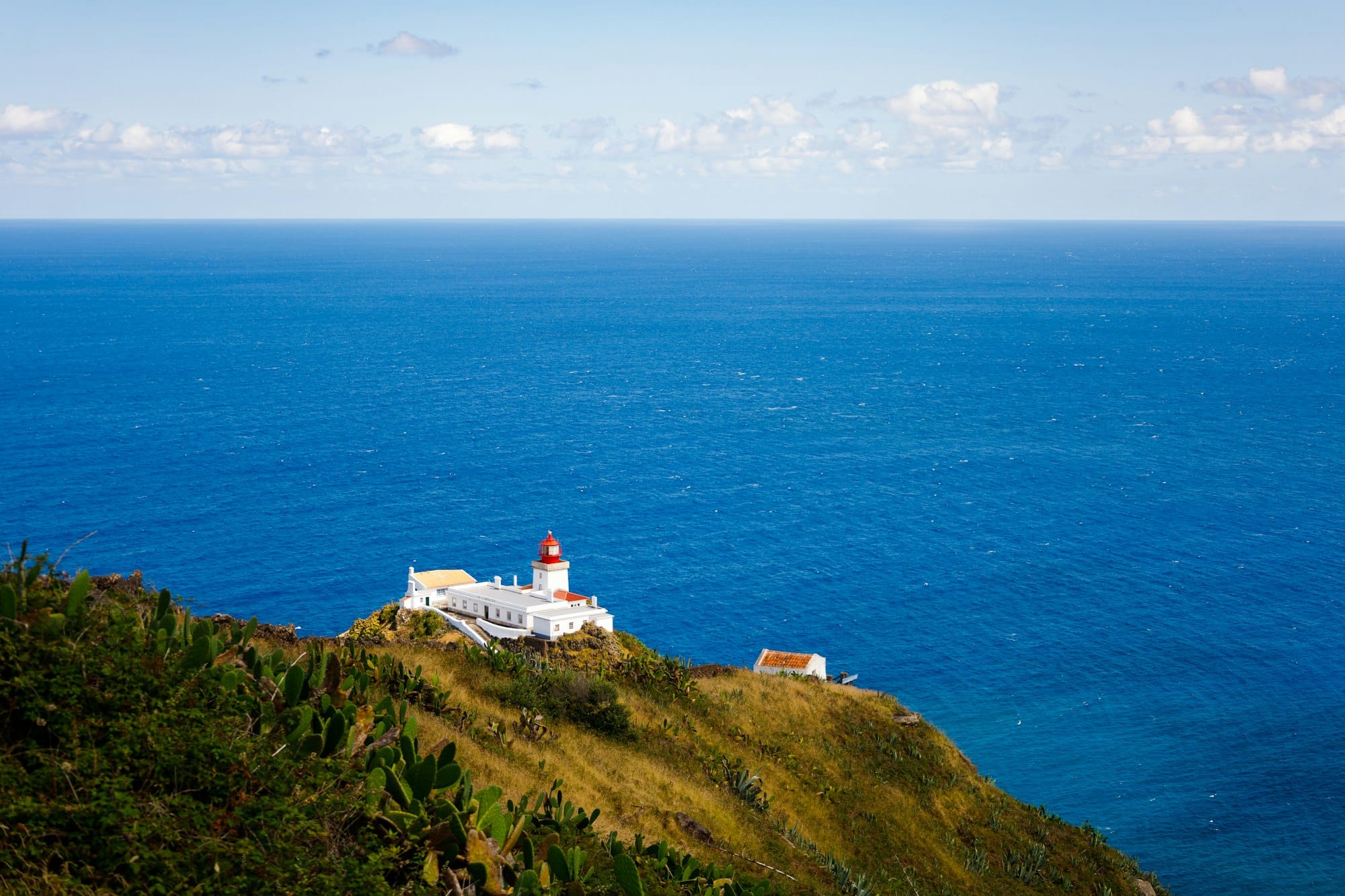 lighthouse in santa maria, azores, portugal