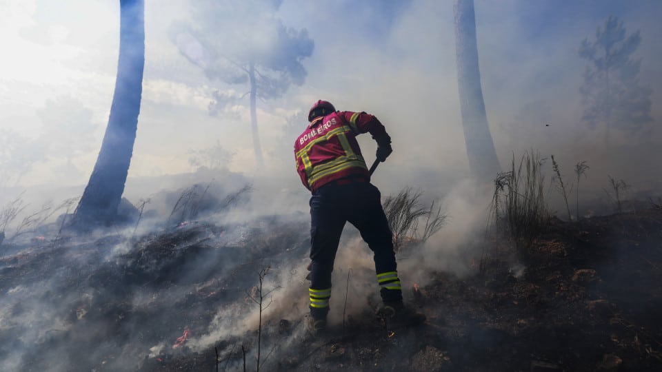 Controlled one of the two fires that were burning in the district of Bragança