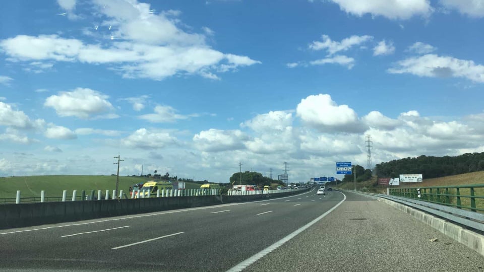 Heavy vehicle accident on A1 blocks two lanes and causes (long) queues