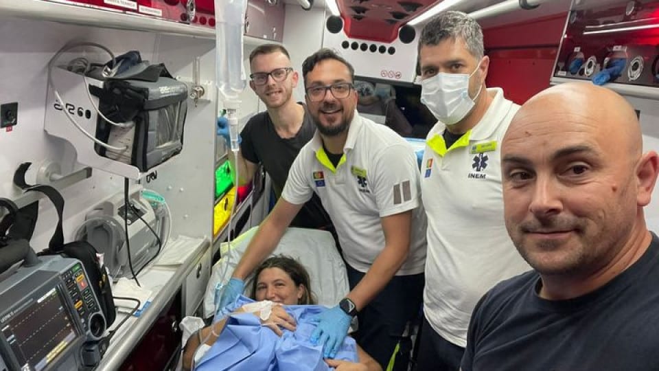 "Everything went for the best". Baby Leonor was born in an ambulance in Mêda